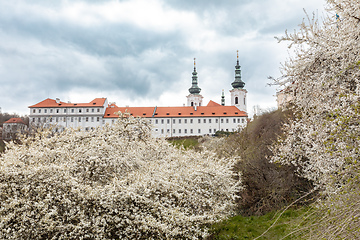 Image showing Strahov Monastery in historic town Prague, Central Bohemia, Czech Republic Czech Republic