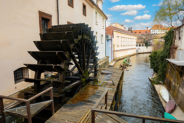 Image showing Kampa Island with small river Certovka in Prague. Central Bohemia, Czech Republic