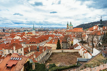 Image showing Panorama of old historic town Prague, in Czech Praha, Central Bohemia, Czech Republic