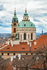 Image showing Panorama of old historic town Prague, in Czech Praha, Central Bohemia, Czech Republic