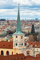 Image showing Panorama of old historic town Prague, in Czech Praha, Central Bohemia, Czech Republic