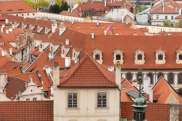 Image showing Panorama of old historic town Prague, in Czech Praha, Central Bohemia, Czech Republic