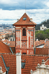 Image showing Panorama of old historic town Prague, in Czech Praha, Central Bohemia, Czech Republic