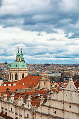 Image showing Panorama of old historic town Prague, in Czech Praha, Central Bohemia, Czech Republic