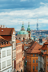 Image showing Panorama of old historic town Prague, in Czech Praha, Central Bohemia, Czech Republic