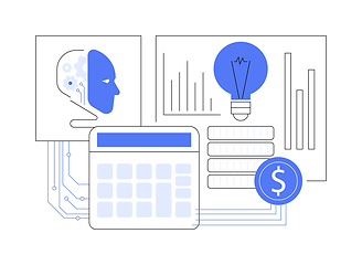 Image showing AI-Backed Energy Pricing abstract concept vector illustration.