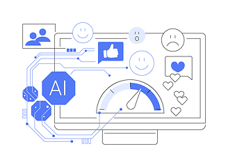 Image showing AI-Analyzed Viewer Engagement abstract concept vector illustration.