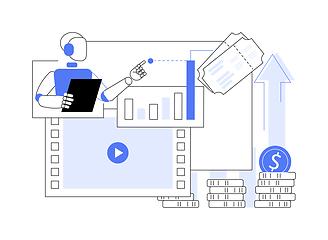 Image showing AI-Predictive Box Office Success abstract concept vector illustration.