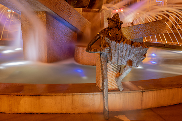 Image showing Water fountain at night