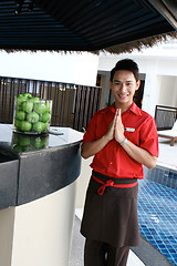 Image showing Thai waiter