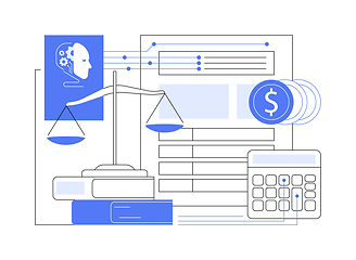 Image showing AI-Optimized Legal Billing abstract concept vector illustration.