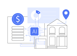 Image showing AI-Optimized Pricing Strategies abstract concept vector illustration.