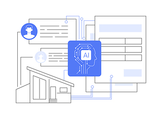 Image showing AI-Analyzed Customer Feedback abstract concept vector illustration.