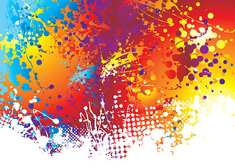 Image showing ink splat rainbow bottom