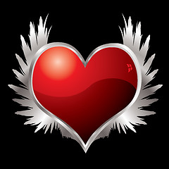 Image showing love heart wings