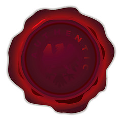 Image showing wax seal round dark