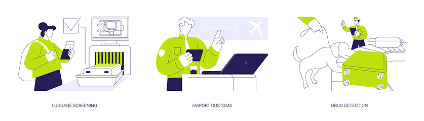 Image showing Safety checks in airport abstract concept vector illustrations.