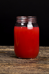 Image showing red watermelon natural homemade juice