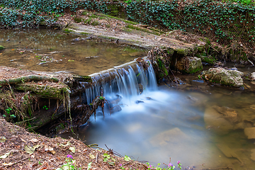 Image showing detail of a waterfall from public park