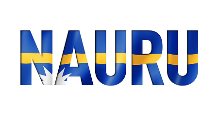 Image showing Nauru flag text font