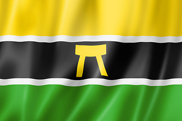 Image showing Ashanti people ethnic flag, Africa