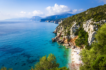 Image showing Cala Fuili beach in Orosei Golf, Sardinia, Italy