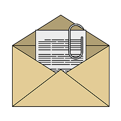 Image showing Mail With Attachment Icon