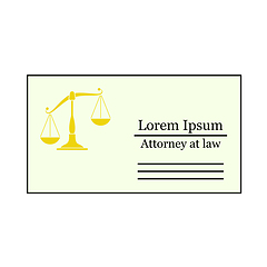 Image showing Lawyer Business Card Icon