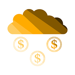 Image showing Coins Falling From Cloud Icon