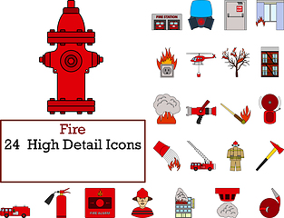 Image showing Fire Icon Set