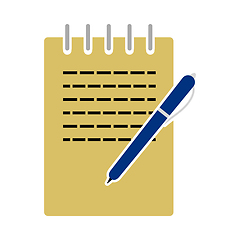 Image showing Notebook With Pen Icon