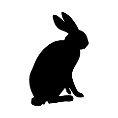 Image showing Hare Silhouette