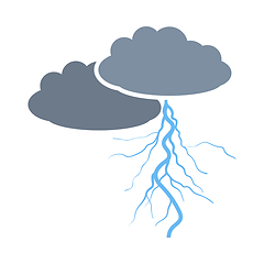 Image showing Clouds And Lightning Icon