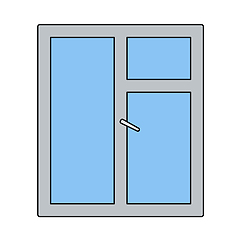 Image showing Icon Of Closed Window Frame