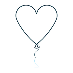 Image showing Heart Shape Balloon Icon