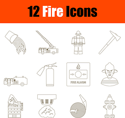 Image showing Fire Icon Set