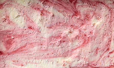 Image showing strawberry and vanilla ice cream texture