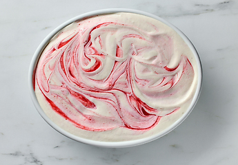 Image showing bowl of frozen homemade ice cream