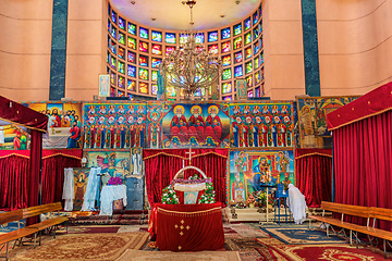 Image showing Interior of Debre Libanos, monastery in Ethiopia