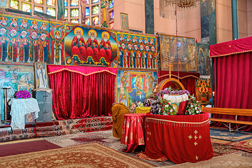 Image showing Interior of Debre Libanos, monastery in Ethiopia