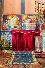 Image showing Interior of Debre Libanos, monastery in Ethiopia