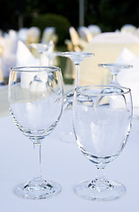 Image showing Two glasses on a table