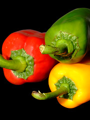 Image showing Three sweet peppers