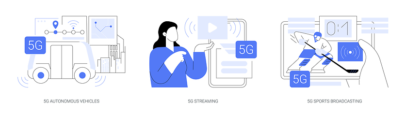 Image showing 5G technology use isolated cartoon vector illustrations se