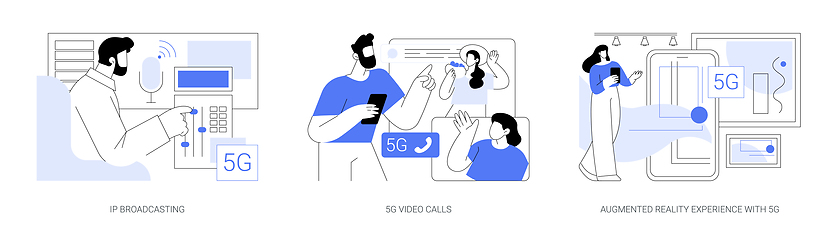 Image showing 5G technology isolated cartoon vector illustrations se