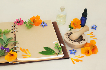 Image showing Flowers and Herbs for Naturopathic Medicinal Treatments