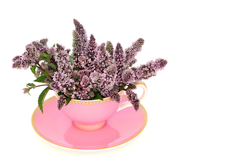 Image showing Peppermint Flower Leaf Tea for Digestive Health 