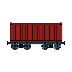 Image showing Railway Cargo Container Icon