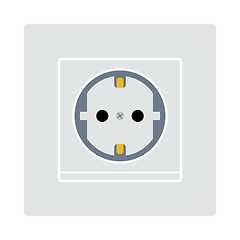 Image showing Europe Electrical Socket Icon