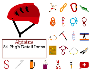 Image showing Alpinism Icon Set
